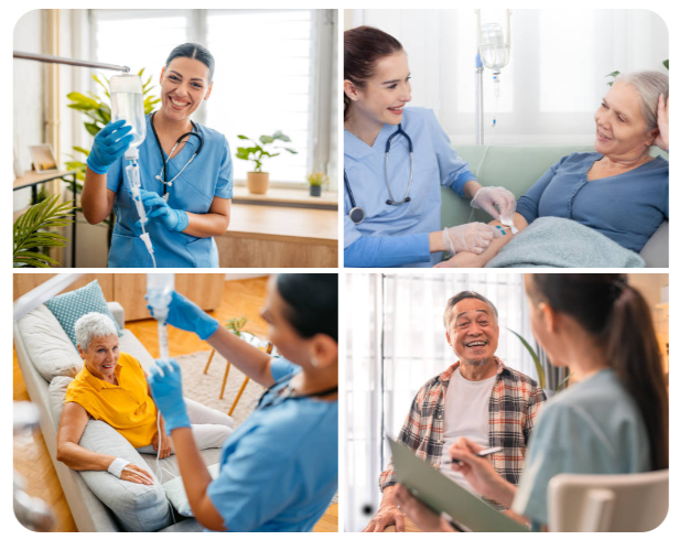 Highlights the benefits of IV Therapy at Home, including professional nursing support, comfort, safety, and faster recovery without hospital visits.